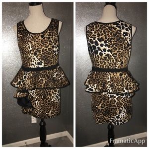 Try This leopard ruffle dress: L